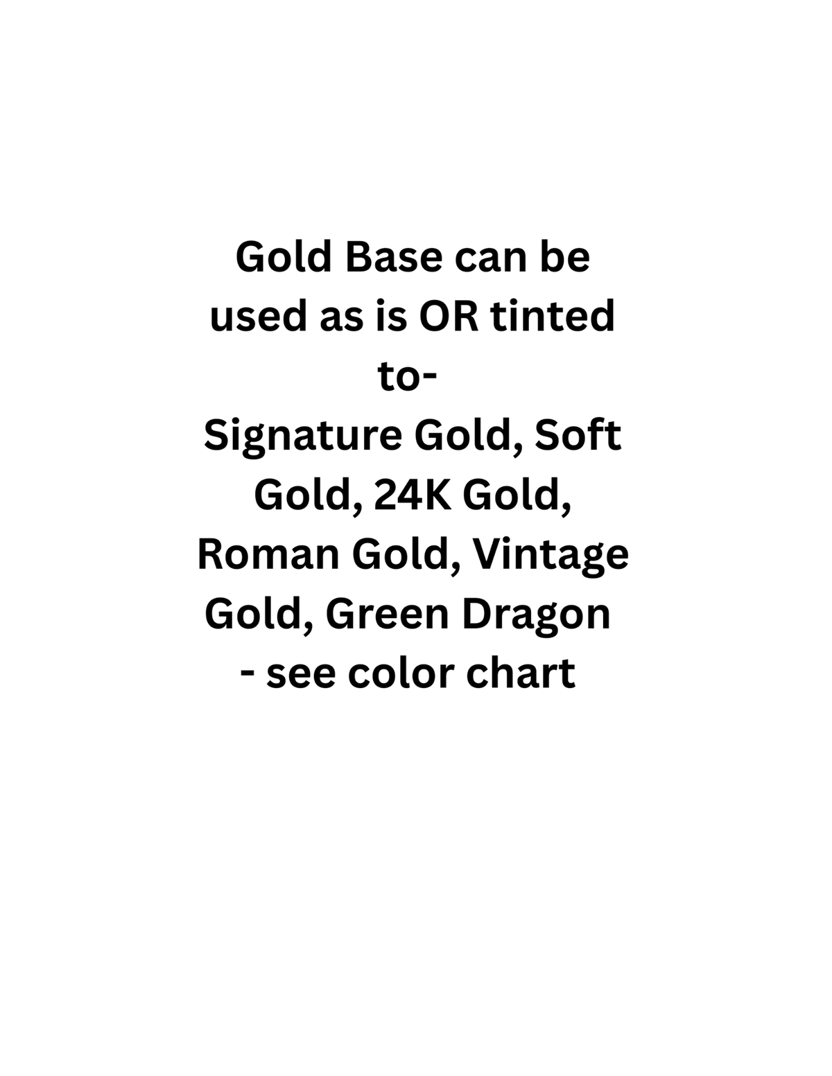 Metallic Paint Tintable- Gold Base