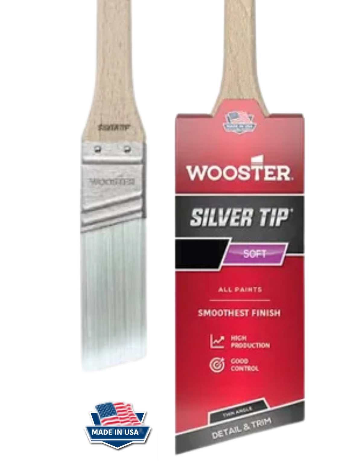 Wooster Silver Tip 5224 - Angle Trim Paint Brush Soft
