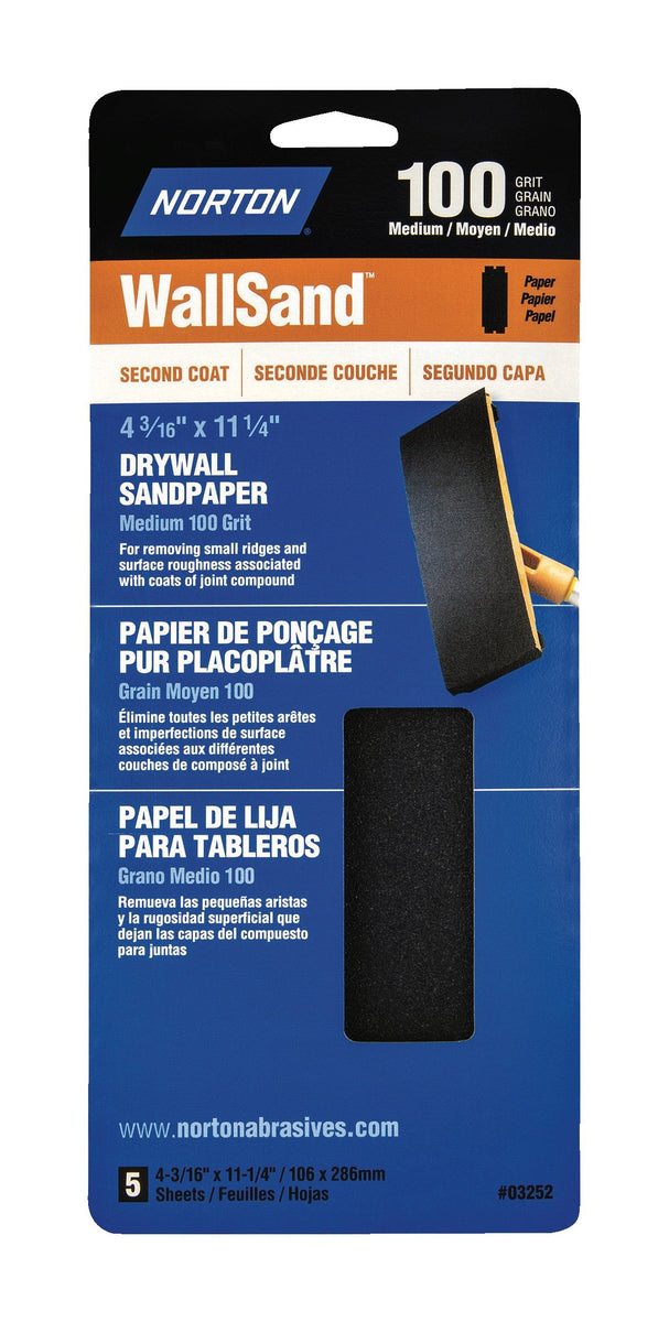 Norton WallSand 11 1 4 in. L x 4 3 16 in. W 100 Grit Silicon Carbide S Benjamin Moore Paints at PaintOutlets