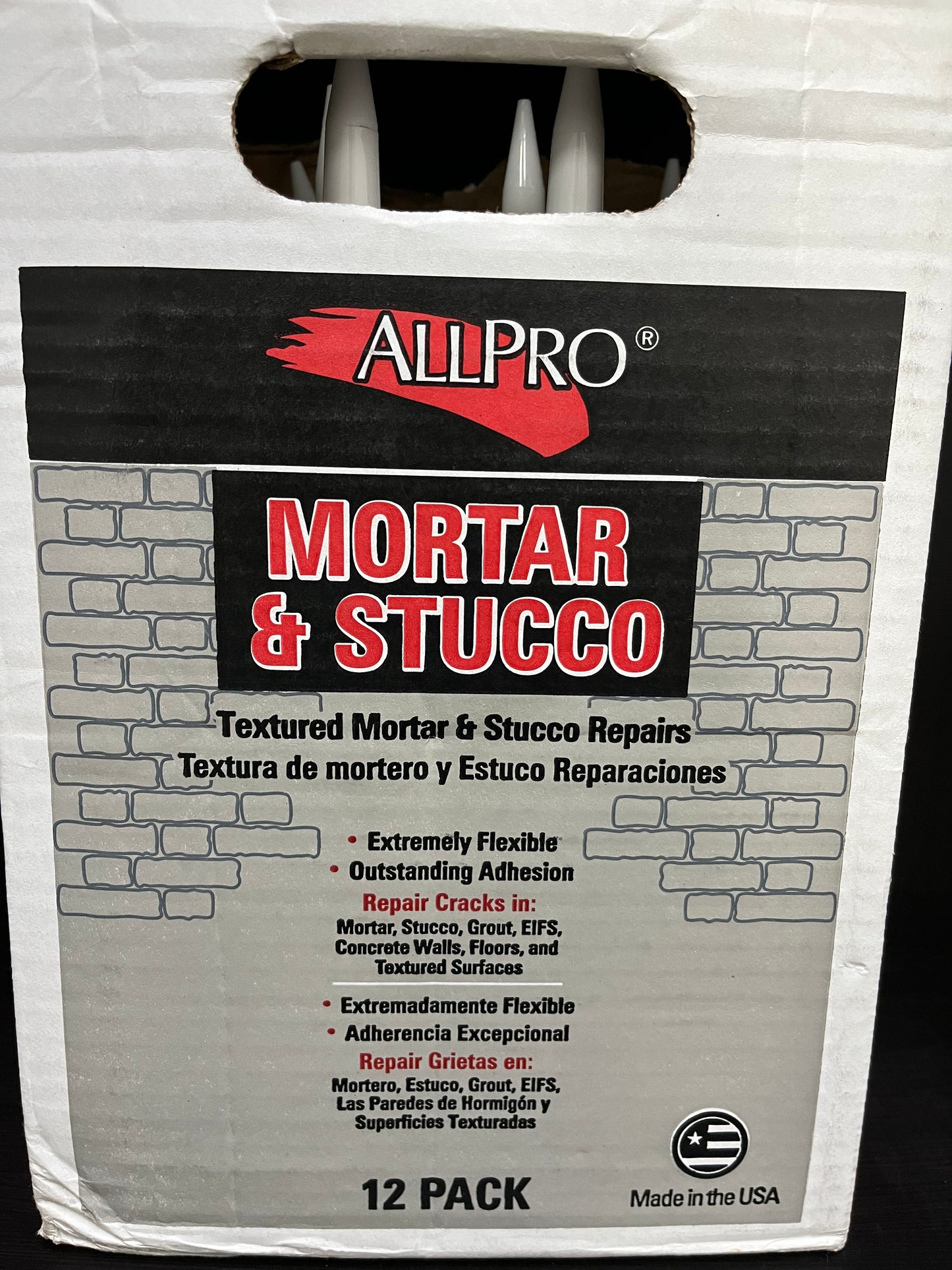 Textured Mortar and Stucco Repair- 10.1oz Gray