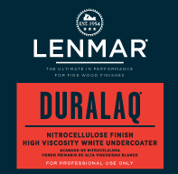 Lenmar DuraLaq Nitrocellulose High Viscosity White Undercoater 1C.358