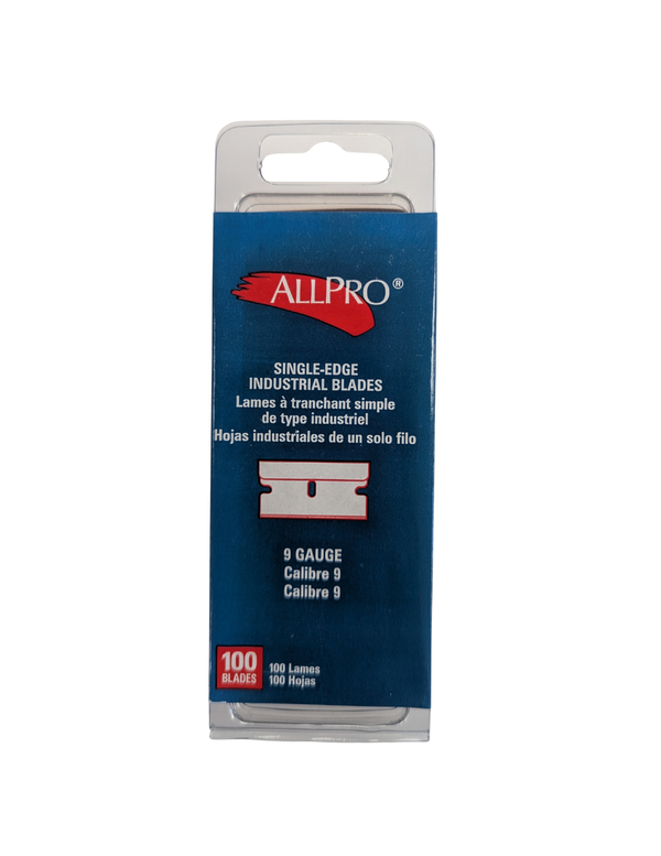 ALLPRO Razor BLADES - Single Edge 9 gauge - 100pk