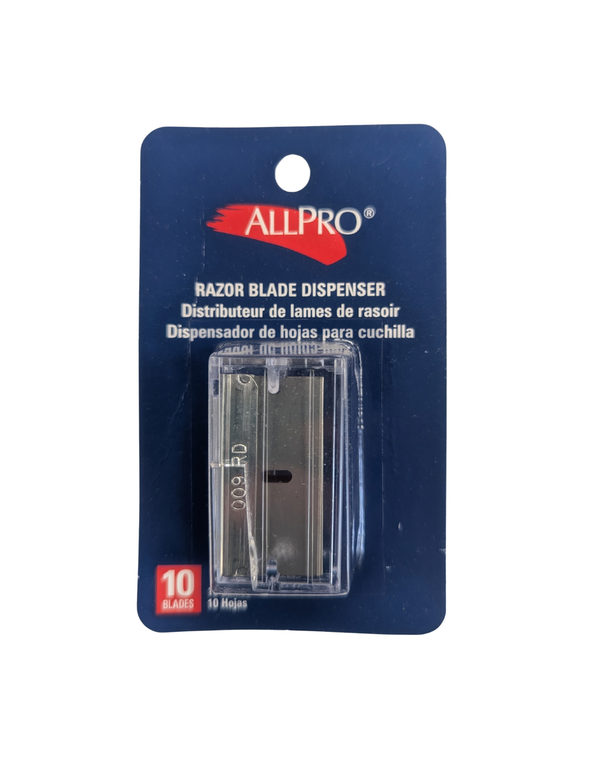 ALLPRO Razor BLADES - Single Edge w/dispenser 10pk