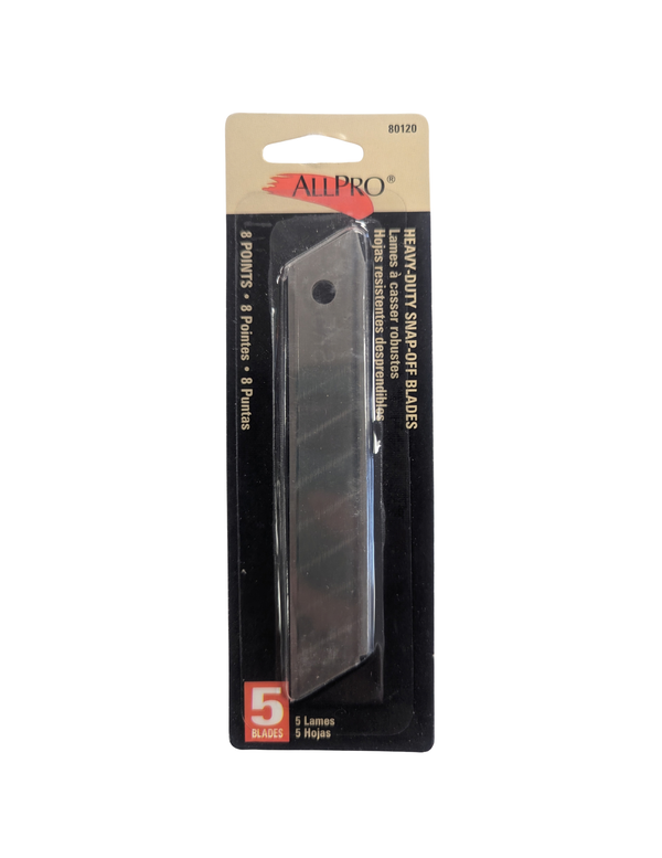 ALLPRO Snap Off Knife BLADES - 8 Point - 5pk