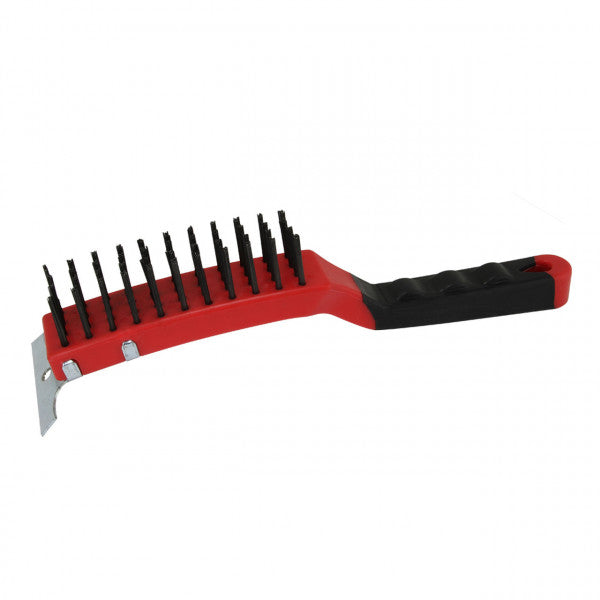 Steel Wire Brush w/Scraper
