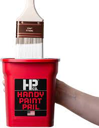 HANDy Paint Pail w/Magnet Brush Holder - 1 qt. Plastic Paint Pail