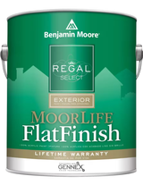 Benjamin Moore Regal Select Exterior Paint — MoorLife Flat Finish W105