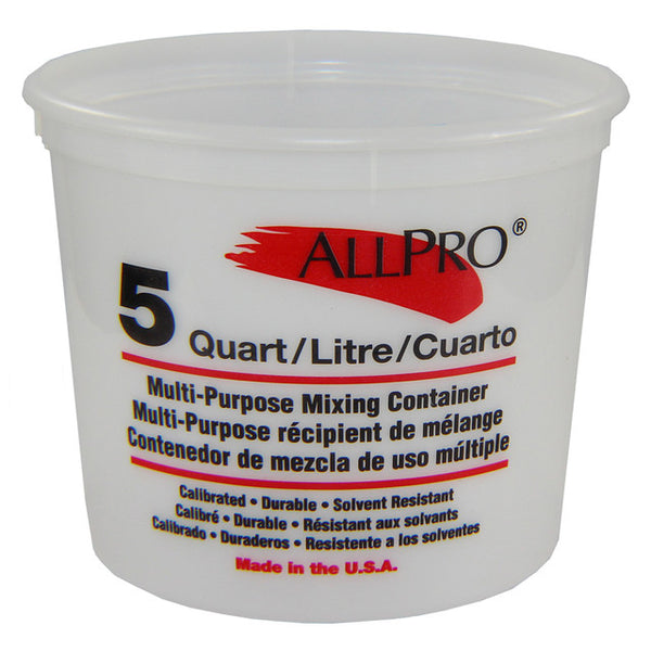 Mix' n Measure White 5 qt. Plastic Paint Pail