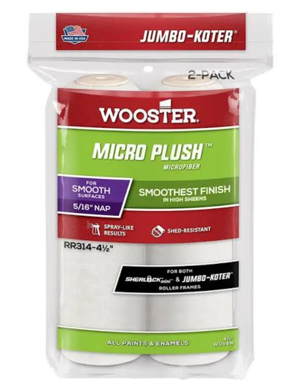 Wooster Jumbo-Koter 4.5"- Micro Plush Woven RR314 - 5/16"nap