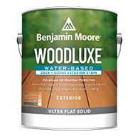 Benjamin Moore Woodluxe Water-Based Deck + Siding Exterior Stain - Ultra Flat Solid 695