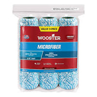 Wooster R527-9" Microfiber 3/8"nap roller 3pk
