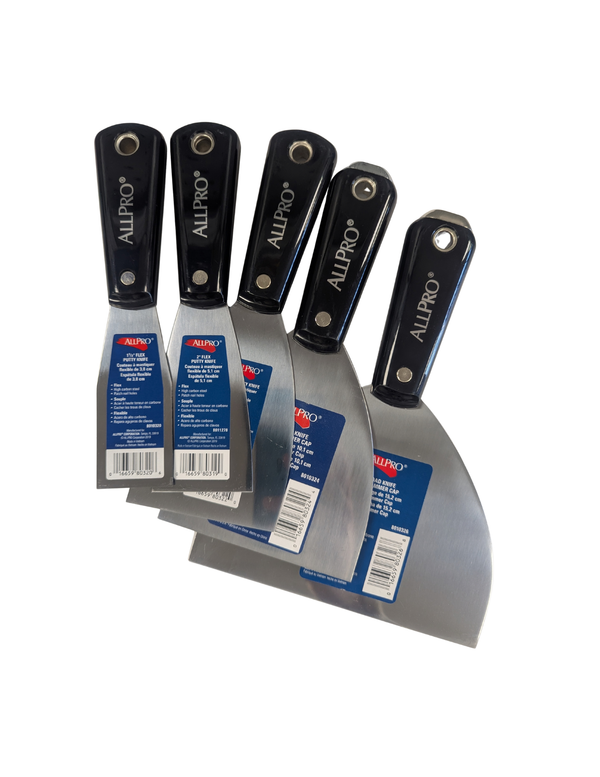 ALLPRO Putty Knives - Hard Plastic Handle - Flex