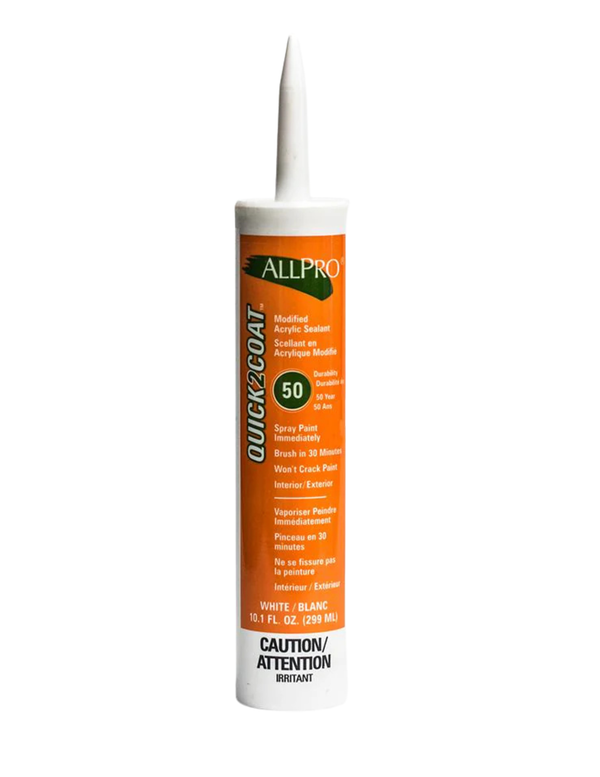 ALLPRO QUICK2COAT Acrylic Caulk - 10.1oz White