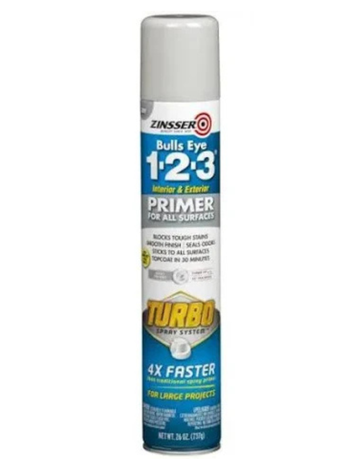 Zinsser Turbo Spray Can - Bullseye 1.2.3
