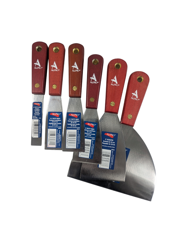 ALLPRO Putty Knives - Wood Handled