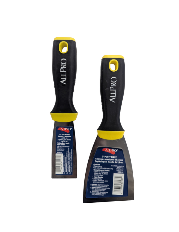 ALLPRO Putty Knives - Rubber Grip - Full Flex