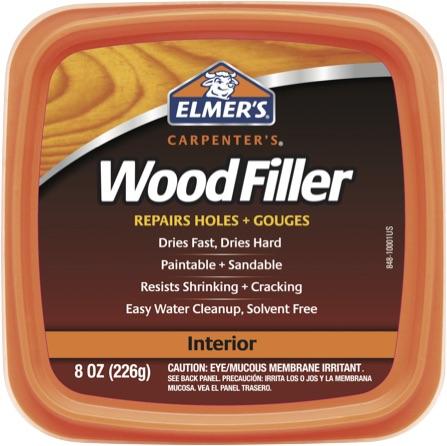 Elmer's Interior/Exterior Stainable Carpenter's Wood Filler –