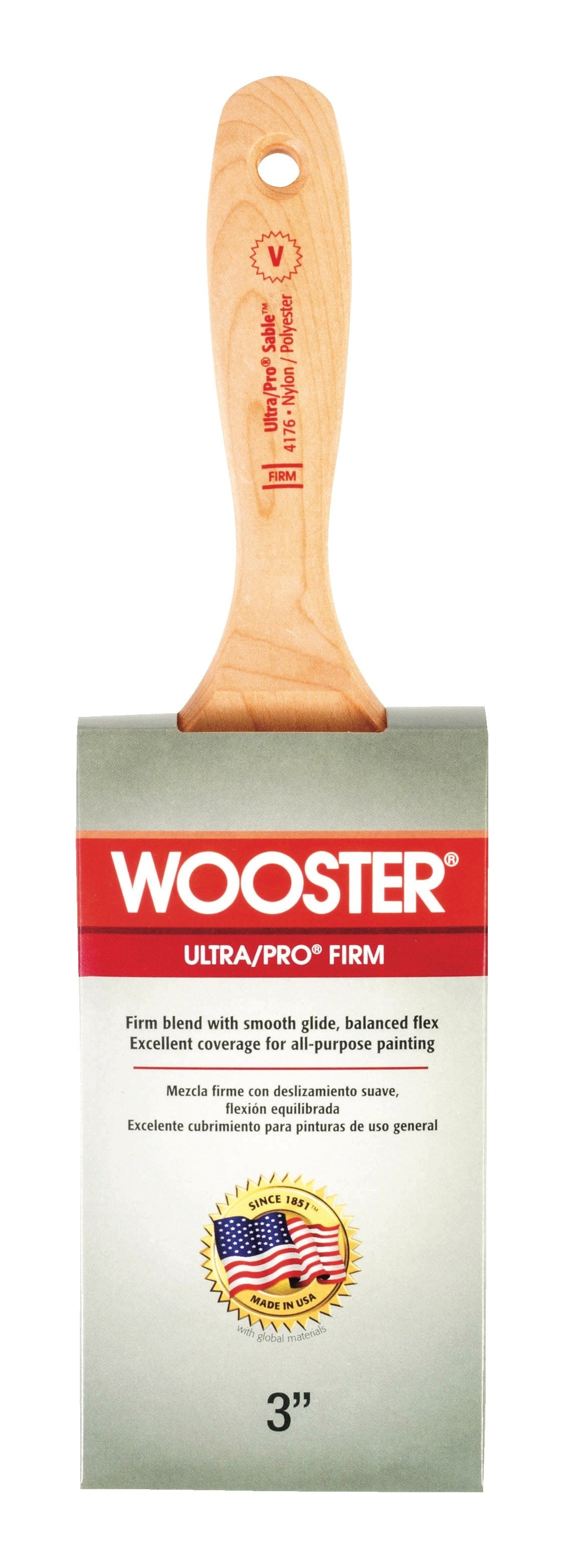Wooster Ultra/Pro 4176 - Firm Sable Paint Brush 3" Firm - view 2
