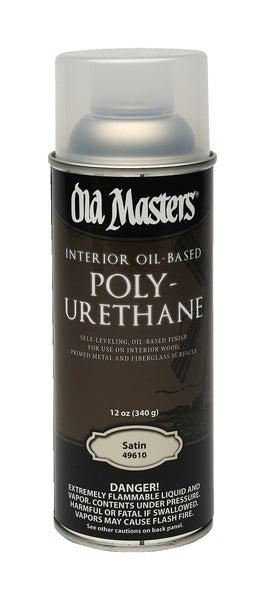 Old Masters Satin Clear Oil-Based Polyurethane Spray 12.8 oz