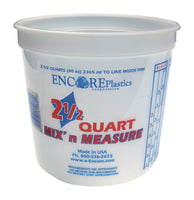 Encore Mix' n Measure White 2.5 qt. Plastic Paint Pail