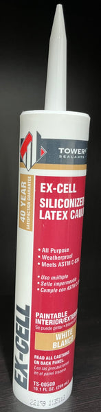 EX-CELL Siliconized Acrylic Latex Caulk - 10.1 OZ