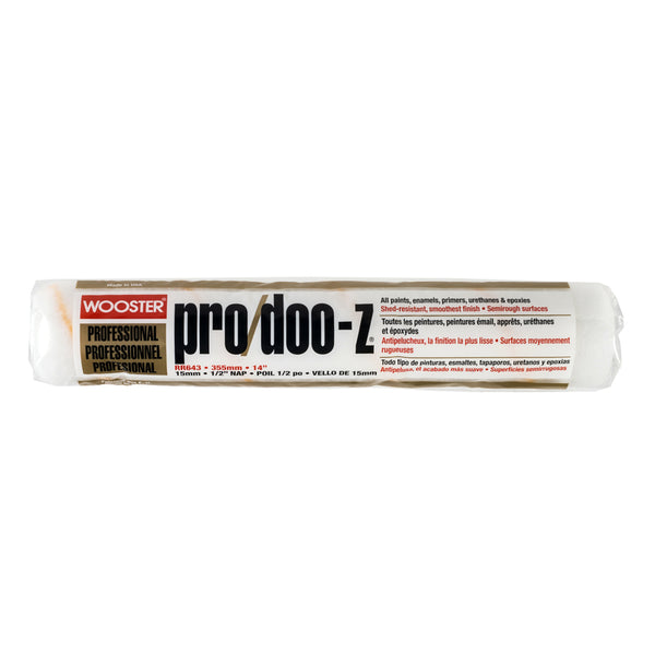 Wooster Pro/Doo-Z Fabric 14 in. W x 1/2 in. Regular Paint Roller Cover 1 pk