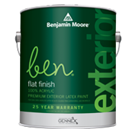 Benjamin Moore ben Waterborne Exterior Paint - Flat 541