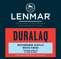 Lenmar DuraLaq Waterborne Acrylic White Finish - Semi-Gloss 1WB.206